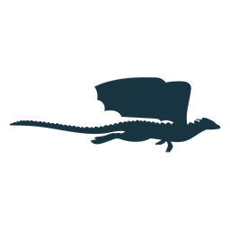 Asa do dragão escama a silhueta voadora da cauda Desenho PNG