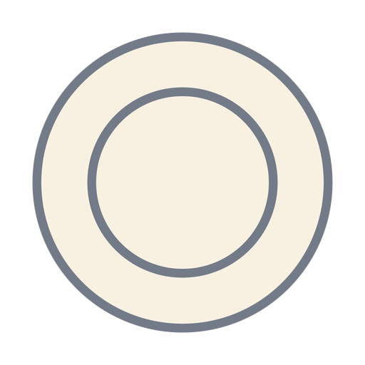 Draught circle flat PNG Design