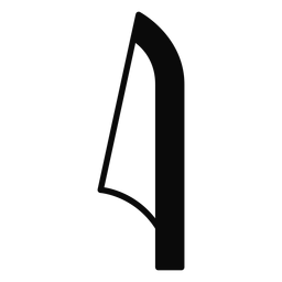 E leaf cane detailed silhouette PNG Design