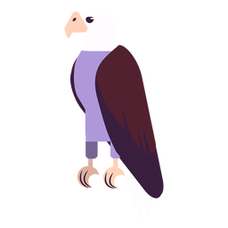 Eagle claw wing beak rounded flat PNG Design