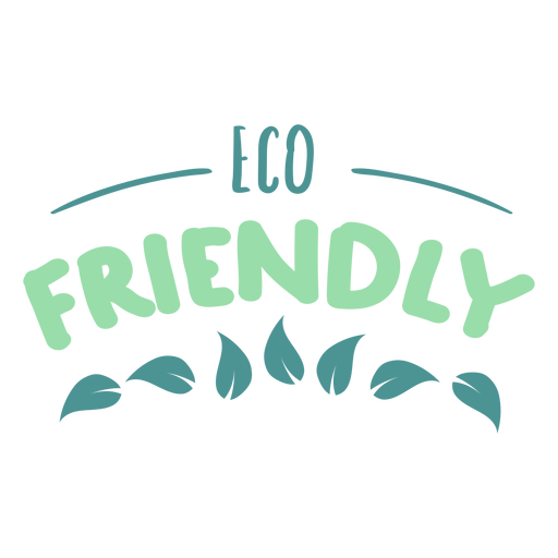Eco friendly leaf badge sticker PNG Design