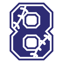 Eight pattern silhouette PNG Design