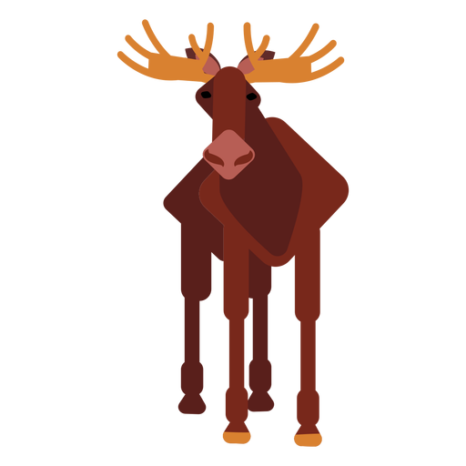 Elk alce focinho casco chifre arredondado Desenho PNG