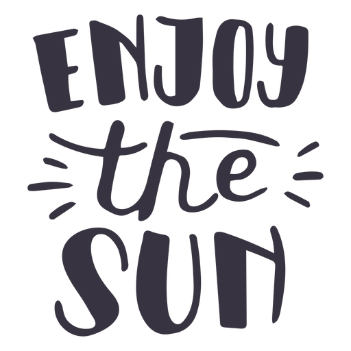 Enjoy the sun badge sticker PNG Design