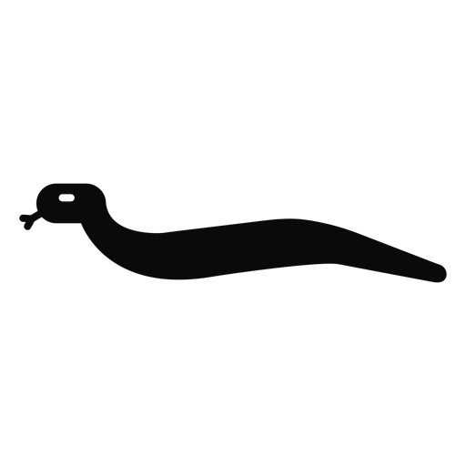 Silueta detallada de lengua bifurcada de serpiente f v Diseño PNG