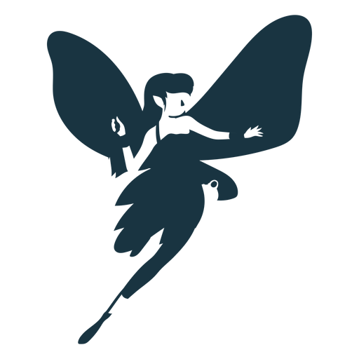 Fairy wing detailed silhouette