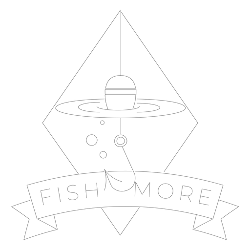 Fish more hook rhomb sea line float badge line
