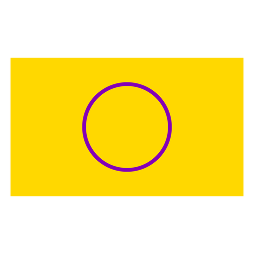 Bandera c?rculo plano intersexual Diseño PNG