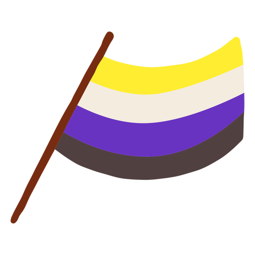 Asta de bandera plana Diseño PNG
