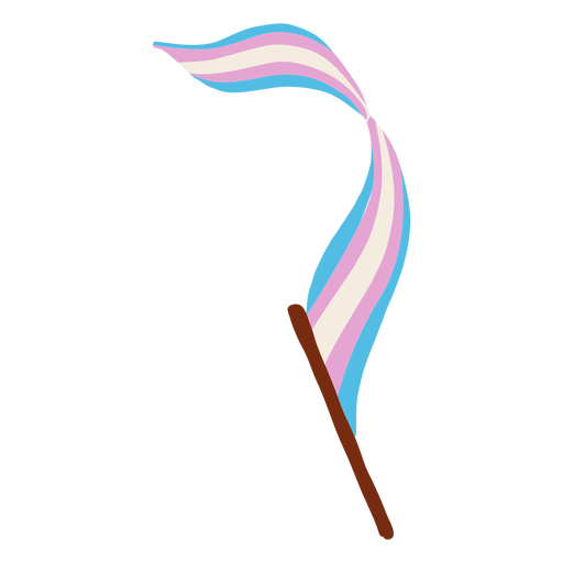 Asta de bandera gay plana transg?nero Diseño PNG