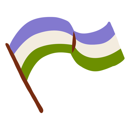 Asta bandera pansexual plana Diseño PNG