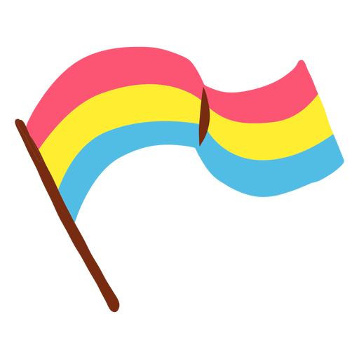 Flag pole polisexual flat PNG Design