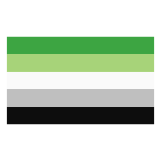Bandera planas raya aromantic agender Diseño PNG