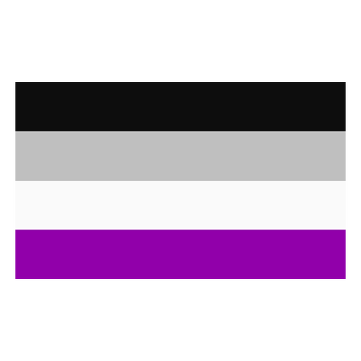 Banda bandera asexual plana Diseño PNG