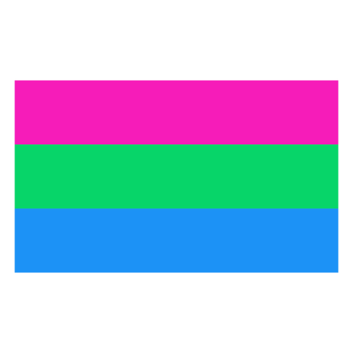 Banda bandera plana polisexual Diseño PNG