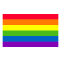 Bandera raya arco iris plana Transparent PNG
