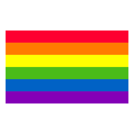 Bandera raya arco iris plana Diseño PNG