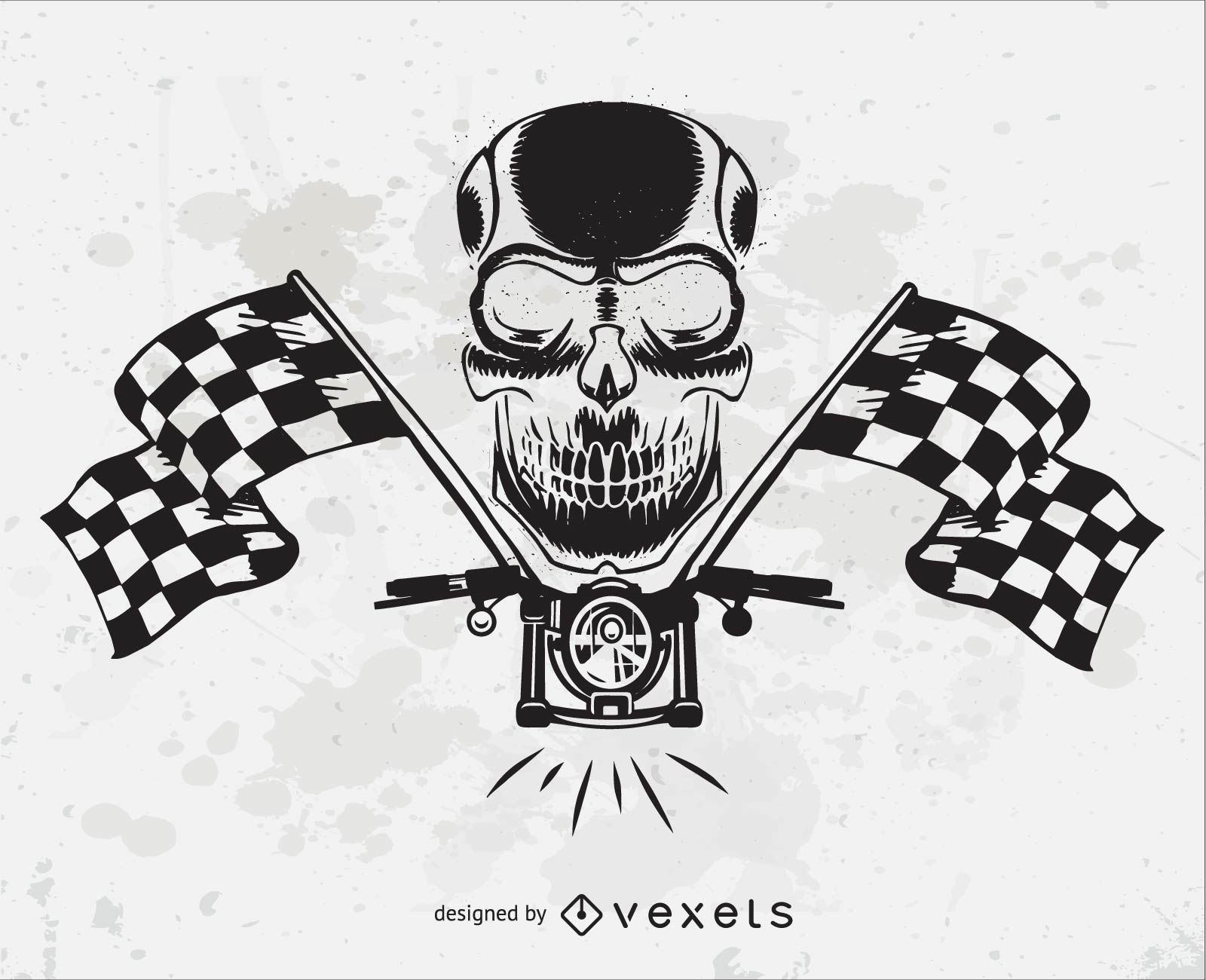 Vinheta De Desenhos De Motocicletas Antigos Ilustração do Vetor -  Ilustração de etiquetas, crânio: 214953484
