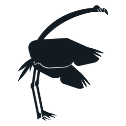 Silhueta detalhada da perna da cauda do bico do Flamingo Desenho PNG