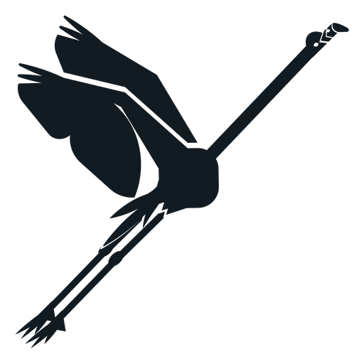 Flamingo beak wing tail leg detailed silhouette PNG Design