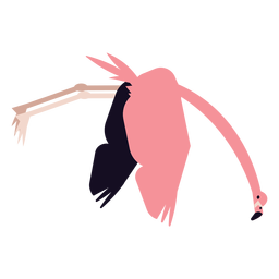 Flamingo pierna pico mosca rosa redondeada plana Diseño PNG