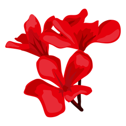 Pétalo de brote de tallo de flor plano Transparent PNG