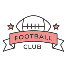 Adesivo de emblema colorido de estrela do clube de futebol Desenho PNG