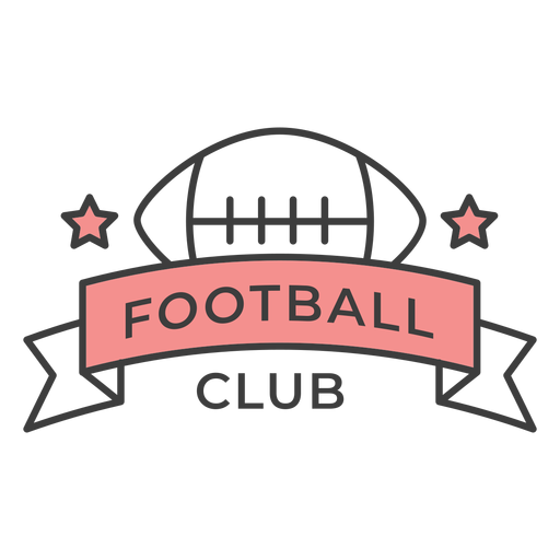 Etiqueta engomada coloreada de la insignia de la estrella de la bola del club de fútbol Diseño PNG