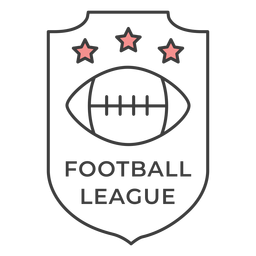 Adesivo de crachá colorido de estrela da Liga do Futebol Desenho PNG