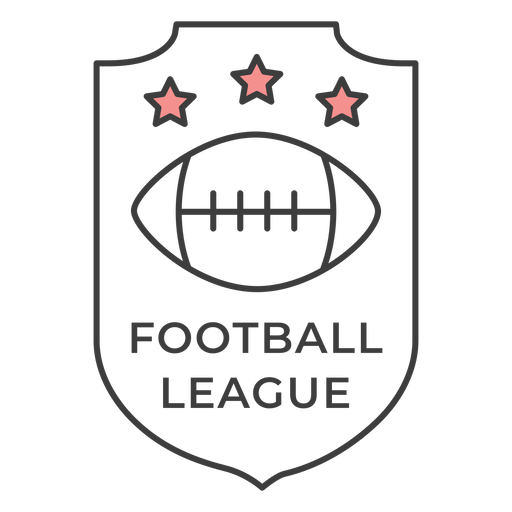 Football ligue ball star colored badge sticker PNG Design