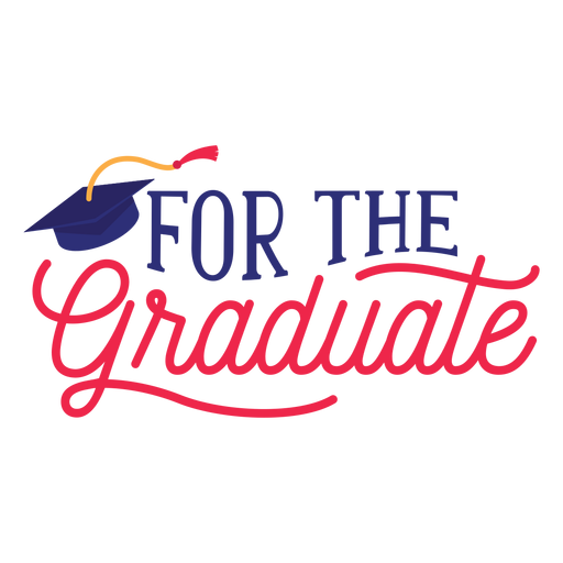 For the graduate academic cap sticker PNG Design