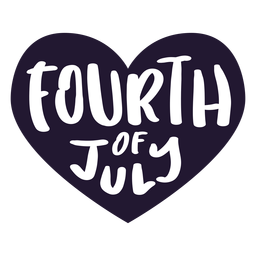 Fourth of july heart sticker PNG Design Transparent PNG