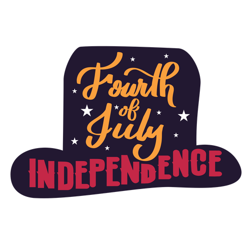 Fourth of july independence star hat sticker - Transparent PNG & SVG vector file