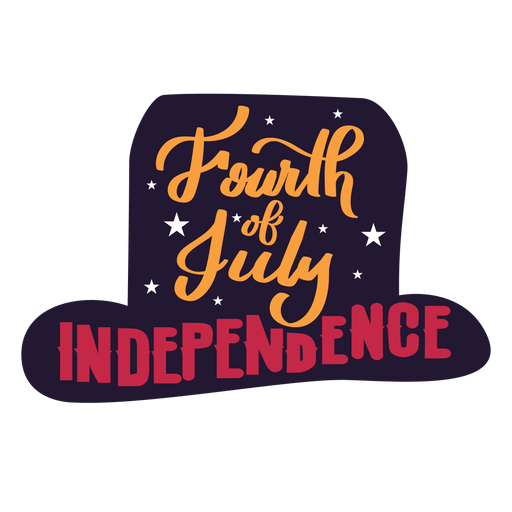 Pegatina sombrero de estrella de la independencia del cuatro de julio
