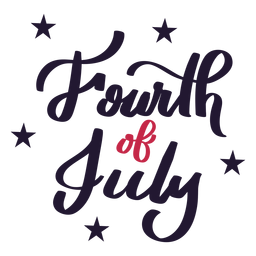 Fourth of july star sticker PNG Design