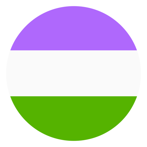 Genderqueer circle stripe flat