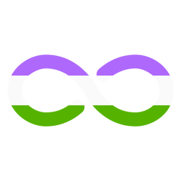 Faixa infinita de Genderqueer plana Desenho PNG