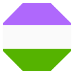 Genderqueer octagon stripe flat PNG Design Transparent PNG