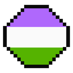 Genderqueer octagon stripe pixel flat PNG Design Transparent PNG