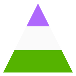Genderqueer triângulo listra plana Desenho PNG