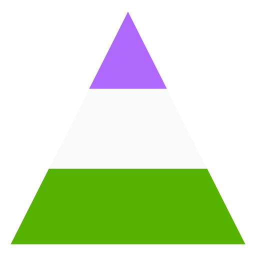 Genderqueer triangle stripe flat PNG Design
