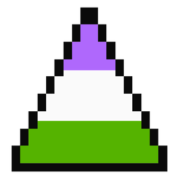 Género triángulo raya pixel plana Género triángulo raya pixel plana