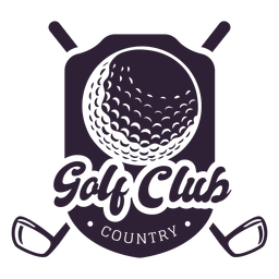 Etiqueta engomada de la insignia del club de pelota de campo del club de golf Diseño PNG