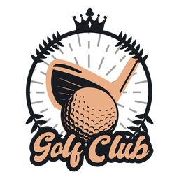Golf Club Ball Club Crown Logo PNG & SVG Design For T-Shirts
