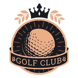 Club de golf pelota corona logo Diseño PNG