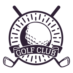 Etiqueta engomada de la insignia del círculo de la bola del club del club de golf Diseño PNG
