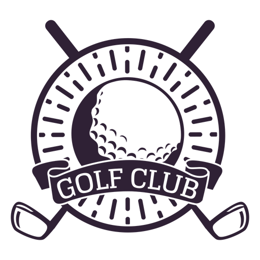 Golf club club ball circle badge sticker PNG Design