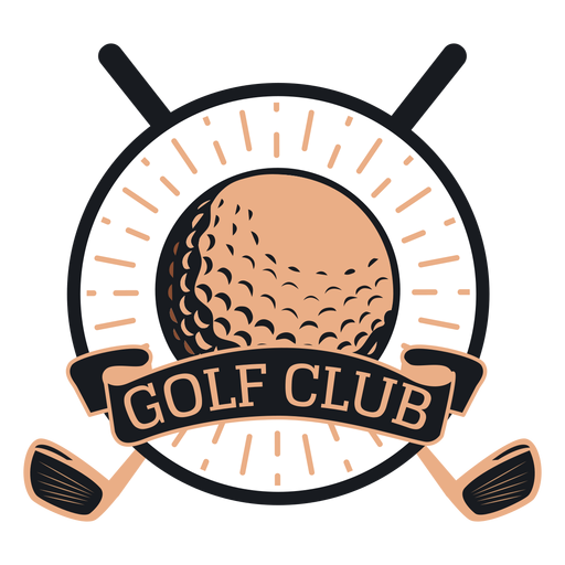 Logotipo de bola de clube de golfe