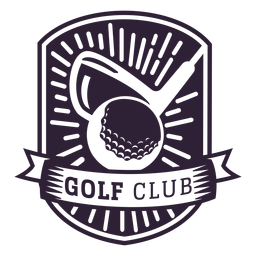 Etiqueta engomada de la insignia del banderín de la bola del club del golf Diseño PNG