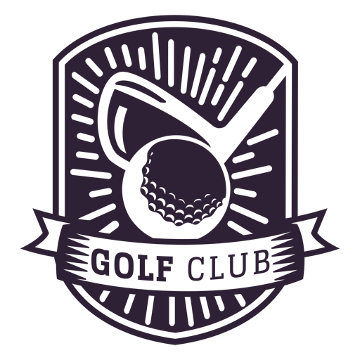 Golf club club ball pennant badge sticker PNG Design